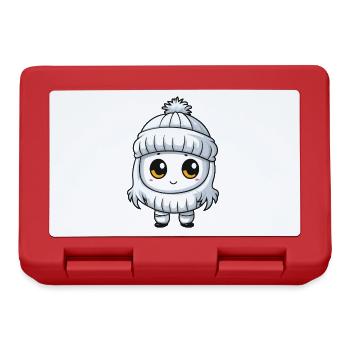 Winter Eskimo Comic Cute - Lunchbox - red - Front