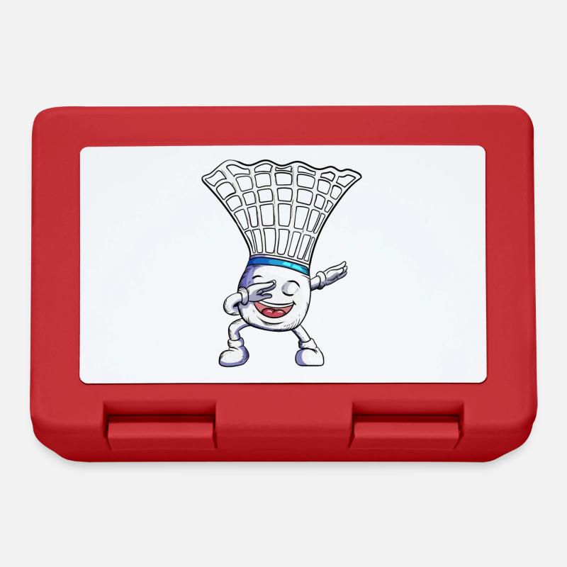 Le badminton fait le dabbing de la conception de dab de danse de vacances - Boîte à goûter - rouge