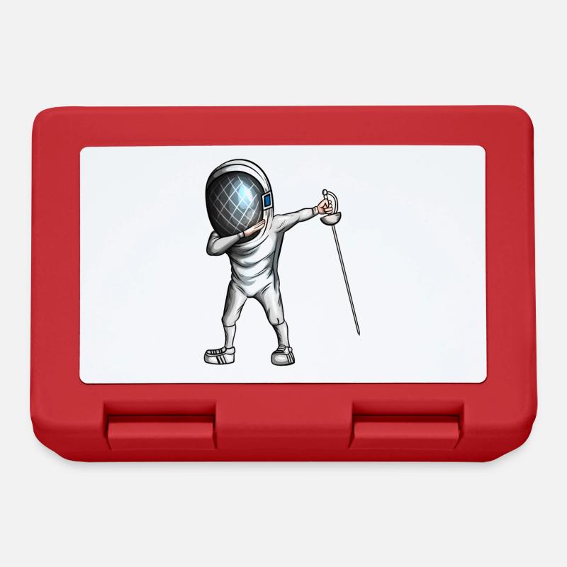 Fencing Art Epee Fight Fencing Form Epee Fencing - Lunchbox - red