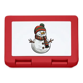 Snowman Winter Christmas - Lunchbox - red - Front