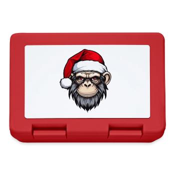 Monkey Head Christmas Christmas - Lunchbox - red - Front