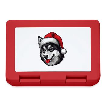 Husky Dog Head Christmas Christmas - Lunchbox - red - Front