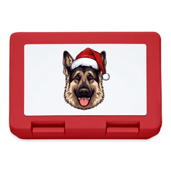 German Shepherd Dog Head Christmas Christmas - Lunchbox - red - Front