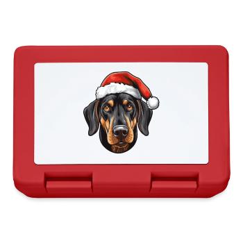 Doberman Dog Head Christmas Christmas - Lunchbox - red - Front