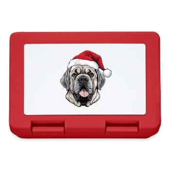 Mastiff Dog Head Christmas Christmas - Lunchbox - red - Front