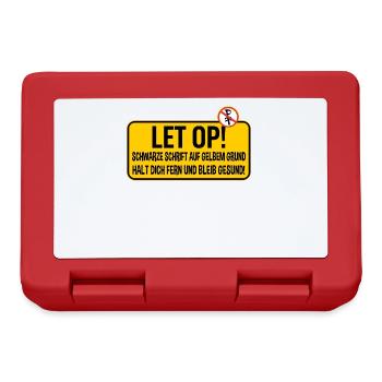 Humour et prudence Attention aux conducteurs hollandais - Boîte à goûter - rouge - Devant