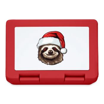 Sloth Christmas Animal Head - Lunchbox - red - Front