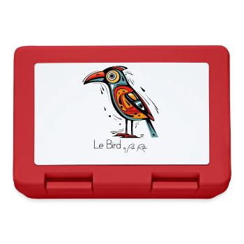 L’oiseau d’art abstrait - Boîte à goûter - rouge - Devant