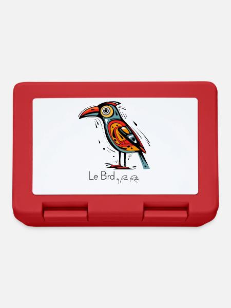 L’oiseau d’art abstrait - Boîte à goûter - rouge