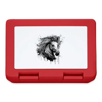 Horse Head Portrait Animal - Lunchbox - red - Front