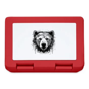 Polar Bear Head Portrait Animal Polar Bear - Lunchbox - red - Front