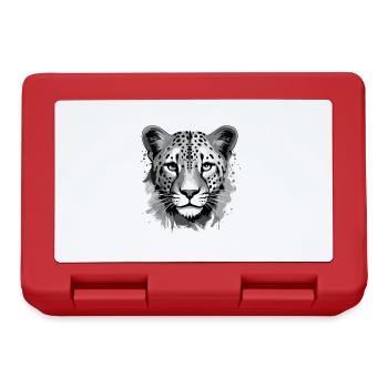 Tête de guépard Portrait Animal - Boîte à goûter - rouge - Devant
