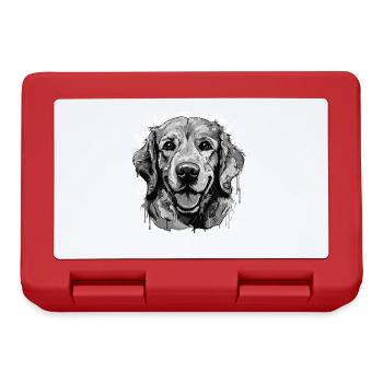 Golden Retriever Dog Head Portrait Animal - Lunchbox - red - Front