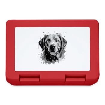 Labrador Dog Head Portrait Animal - Lunchbox - red - Front