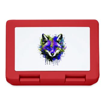 Fox Head Portrait Colorful - Lunchbox - red - Front