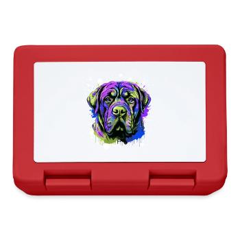 Mastiff Dog Head Portrait Colorful - Lunchbox - red - Front