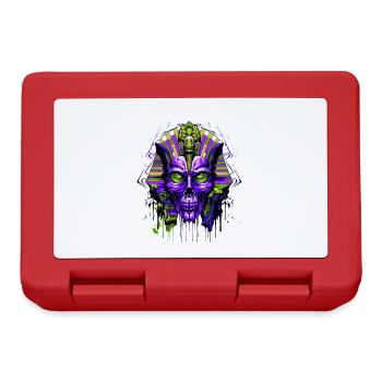 Pharaoh Skull Skeleton Colorful - Lunchbox - red - Front