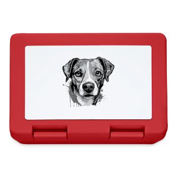 Jack Russel Terrier Hund Porträt Tier - Brotdose - Rot - Vorne