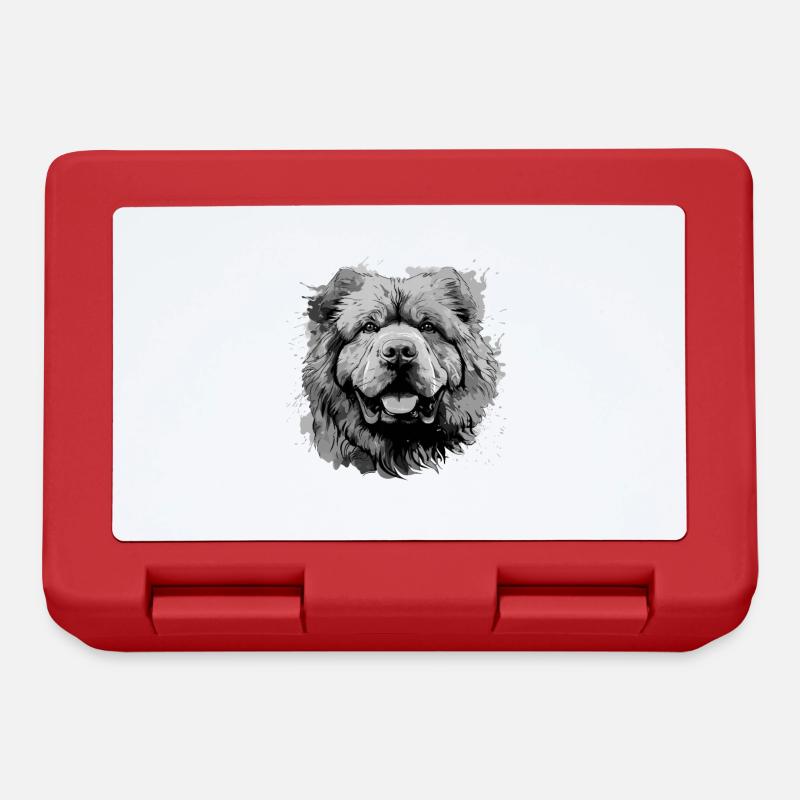 Chow Chow Tête De Chien Portrait Animal - Boîte à goûter - rouge