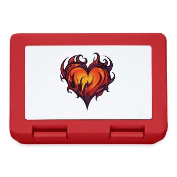 Coeur, Feu, Amour, Flamme - Boîte à goûter - rouge - Devant