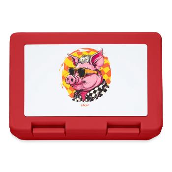 Cool Sunglasses Pig - Lunchbox - red - Front