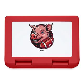 American Football Pig - Lunchbox - red - Front