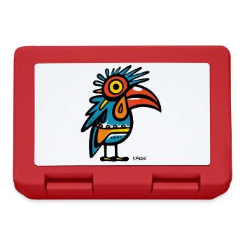 Modern Art Pop Bird - Lunchbox - red - Front