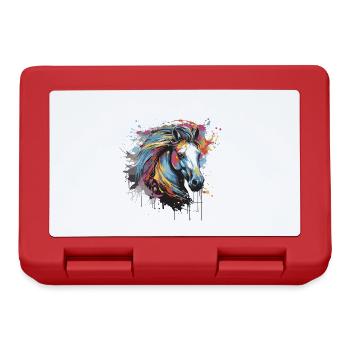 Tête de cheval Pop Art - Boîte à goûter - rouge - Devant
