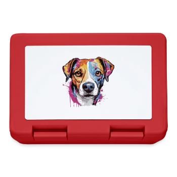Jack Russel Terrier Hund Porträt Tier - Brotdose - Rot - Vorne