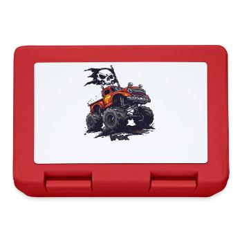 Un monster truck avec un drapeau pirate - Boîte à goûter - rouge - Devant