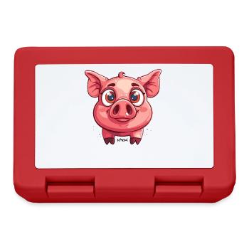 Bébé truie cochon cochon cochon - Boîte à goûter - rouge - Devant