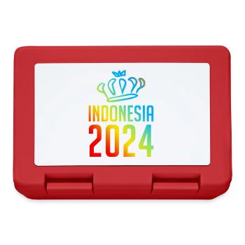 Indonesien 2024 Bunt - Brotdose - Rot - Vorne