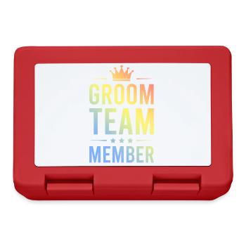 Groom Team Colorful - Lunchbox - red - Front