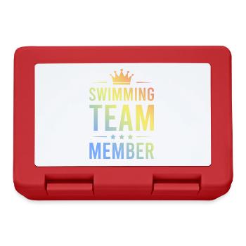 Équipe de natation colorée - Boîte à goûter - rouge - Devant