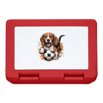 Équipe sportive de football Beagle Dog - Boîte à goûter - rouge - Devant