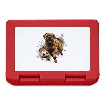 Équipe sportive de football de chien Mastiff - Boîte à goûter - rouge - Devant