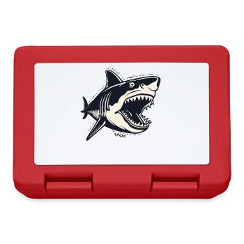 Un requin de dessin animé à l’ancienne - Boîte à goûter - rouge - Devant