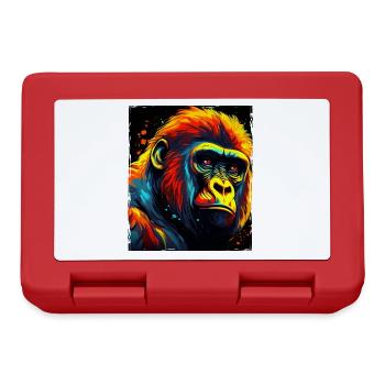 Gorilla Portrait - Brotdose - Rot - Vorne