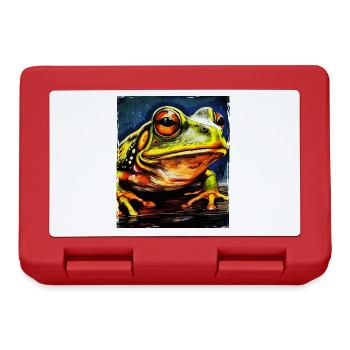 Frosch Portrait - Brotdose - Rot - Vorne
