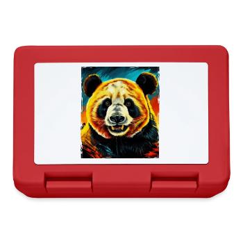 Panda Portrait - Brotdose - Rot - Vorne