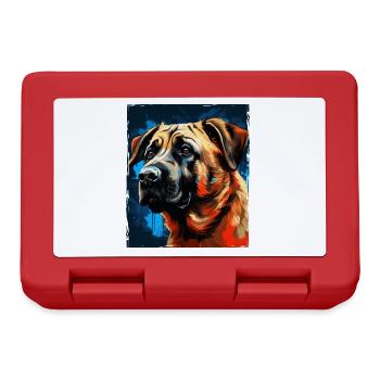 Kangal Hund Portrait - Brotdose - Rot - Vorne