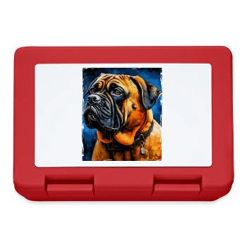 Mastiff Dog Portrait - Lunchbox - red - Front