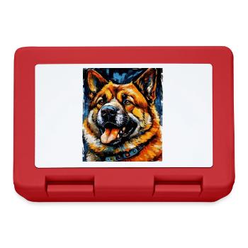 Akita Dog Portrait - Lunchbox - red - Front