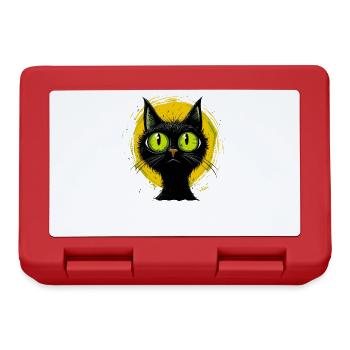 Cool Cartoon Cat Cat - Boîte à goûter - rouge - Devant