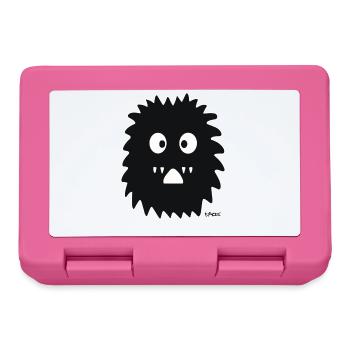 Monstre noir, drôle et mignon - Boîte à goûter - rose - Devant