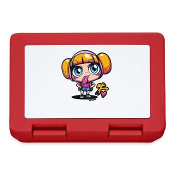 Illustration coquine de fille d’anime de dessin animé - Boîte à goûter - rouge - Devant