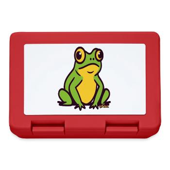 Eine großer kleiner grüner Frosch - Brotdose - Rot - Vorne