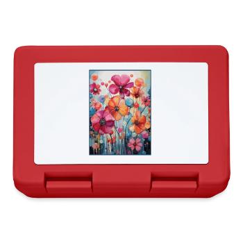 Colorful flowers on a flower meadow - Lunchbox - red - Front