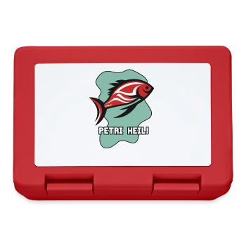 Frogfish, Fisherman, Fish, Fishing Rod: Petri Heil - Lunchbox - red - Front