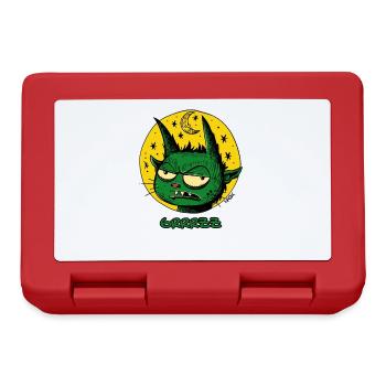 A Green Sleeping Leprechaun with Moon and Stars - Lunchbox - red - Front